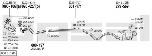 BOSAL 06601560 Система випуску ОГ