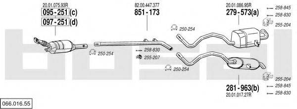 BOSAL 06601655 Система випуску ОГ