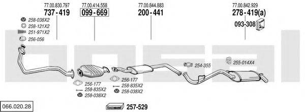 BOSAL 06602028 Система випуску ОГ