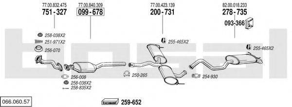 BOSAL 06606057 Система випуску ОГ