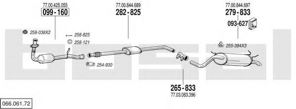 BOSAL 06606172 Система випуску ОГ