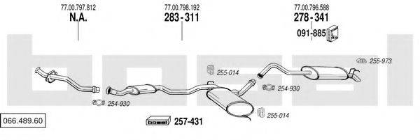 BOSAL 06648960 Система випуску ОГ