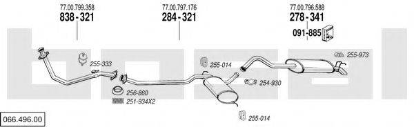 BOSAL 06649600 Система випуску ОГ