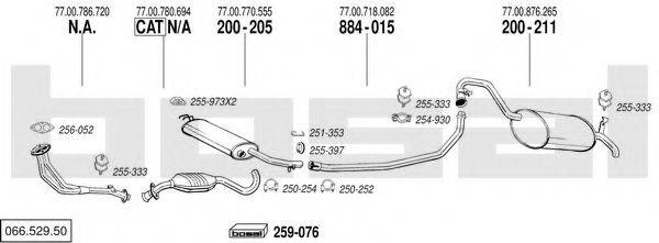 BOSAL 06652950 Система випуску ОГ