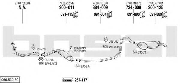 BOSAL 06653250 Система випуску ОГ