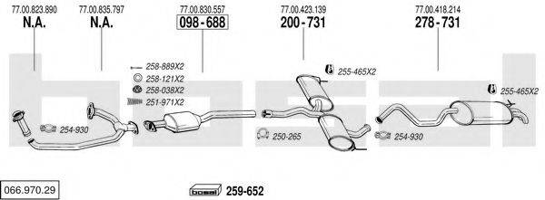 BOSAL 06697029 Система випуску ОГ