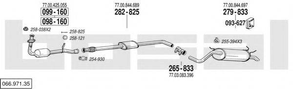 BOSAL 06697135 Система випуску ОГ