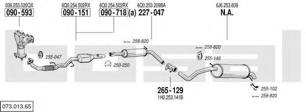 BOSAL 07301365 Система випуску ОГ