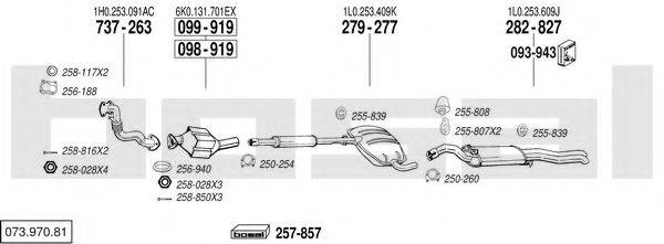 BOSAL 07397081 Система випуску ОГ