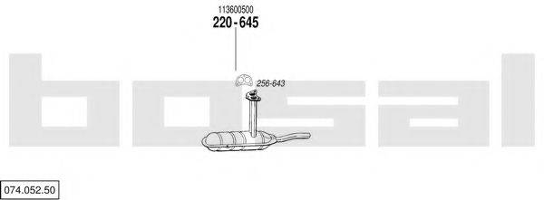 BOSAL 07405250 Система випуску ОГ