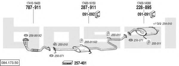 BOSAL 08417350 Система випуску ОГ