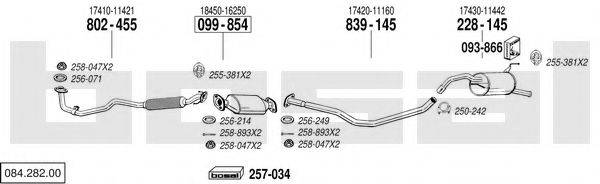 BOSAL 08428200 Система випуску ОГ