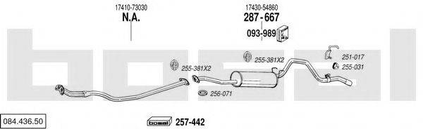 BOSAL 08443650 Система випуску ОГ