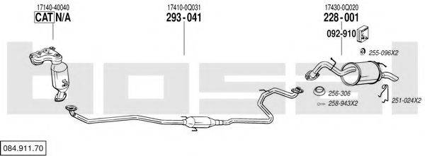 BOSAL 08491170 Система випуску ОГ