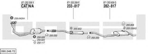 BOSAL 09024872 Система випуску ОГ