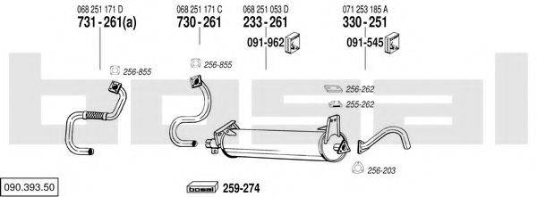 BOSAL 09039350 Система випуску ОГ