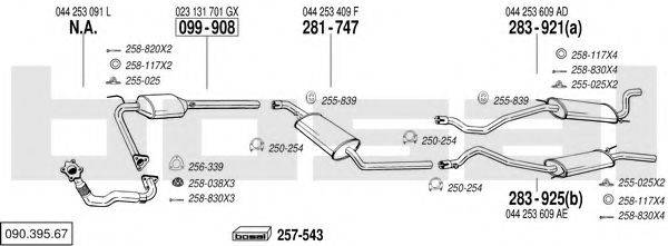 BOSAL 09039567 Система випуску ОГ