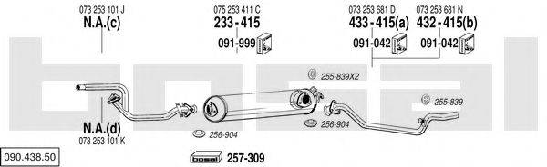 BOSAL 09043850 Система випуску ОГ