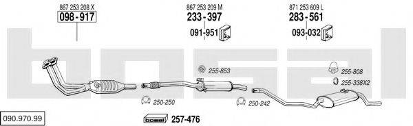 BOSAL 09097099 Система випуску ОГ