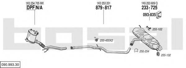 BOSAL 09099330 Система випуску ОГ