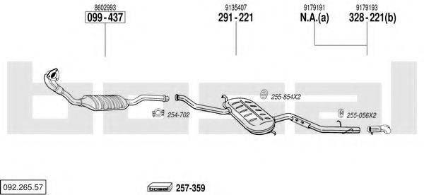 BOSAL 09226557 Система випуску ОГ