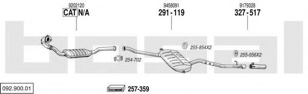 BOSAL 09290001 Система випуску ОГ