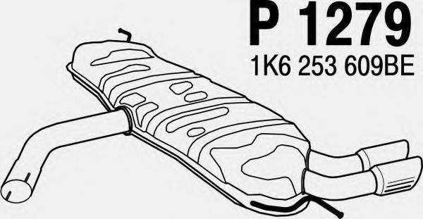 FENNO P1279 Глушник вихлопних газів кінцевий