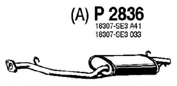 FENNO P2836 Глушник вихлопних газів кінцевий