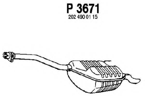 FENNO P3671 Глушник вихлопних газів кінцевий