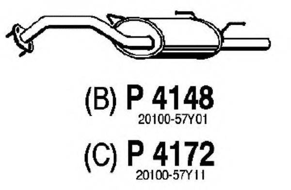 FENNO P4148 Глушник вихлопних газів кінцевий