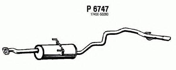 FENNO P6747 Глушник вихлопних газів кінцевий