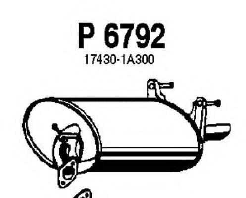 FENNO P6792 Глушник вихлопних газів кінцевий