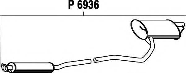 FENNO P6936 Глушник вихлопних газів кінцевий