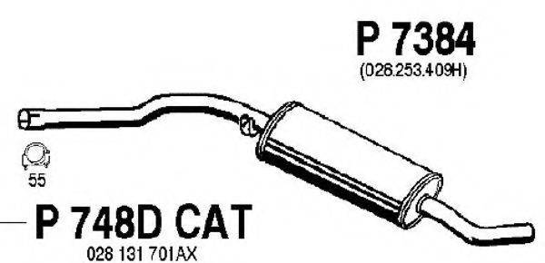 FENNO P7384 Середній глушник вихлопних газів