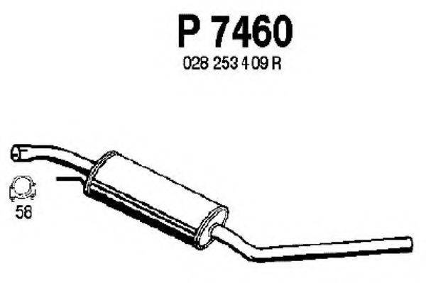 FENNO P7460 Середній глушник вихлопних газів