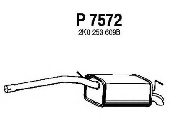 FENNO P7572 Глушник вихлопних газів кінцевий