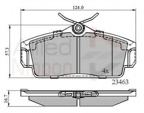 COMLINE ADB0740 Комплект гальмівних колодок, дискове гальмо