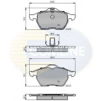 COMLINE CBP0749 Комплект гальмівних колодок, дискове гальмо