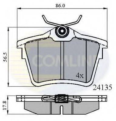 COMLINE CBP01252 Комплект гальмівних колодок, дискове гальмо