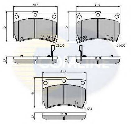 COMLINE CBP3245 Комплект гальмівних колодок, дискове гальмо