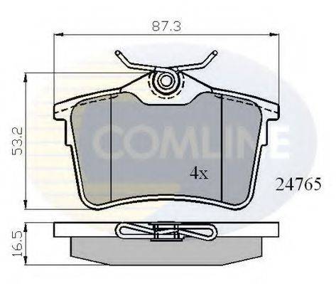 COMLINE CBP01797 Комплект гальмівних колодок, дискове гальмо