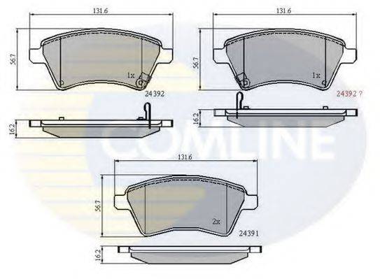 COMLINE CBP31513 Комплект гальмівних колодок, дискове гальмо