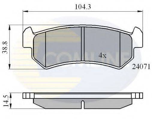 COMLINE CBP01191 Комплект гальмівних колодок, дискове гальмо