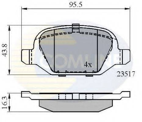 COMLINE CBP01559 Комплект гальмівних колодок, дискове гальмо