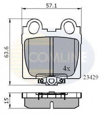 COMLINE CBP3836 Комплект гальмівних колодок, дискове гальмо