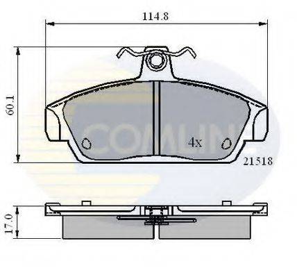 COMLINE CBP0467 Комплект гальмівних колодок, дискове гальмо