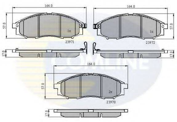 COMLINE CBP31193 Комплект гальмівних колодок, дискове гальмо