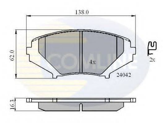 COMLINE CBP31246 Комплект гальмівних колодок, дискове гальмо