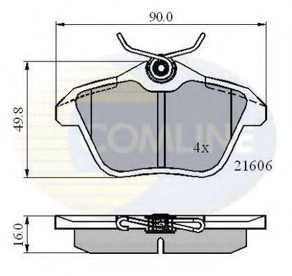 COMLINE CBP01095 Комплект гальмівних колодок, дискове гальмо