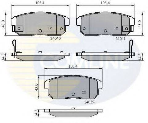 COMLINE CBP31283 Комплект гальмівних колодок, дискове гальмо